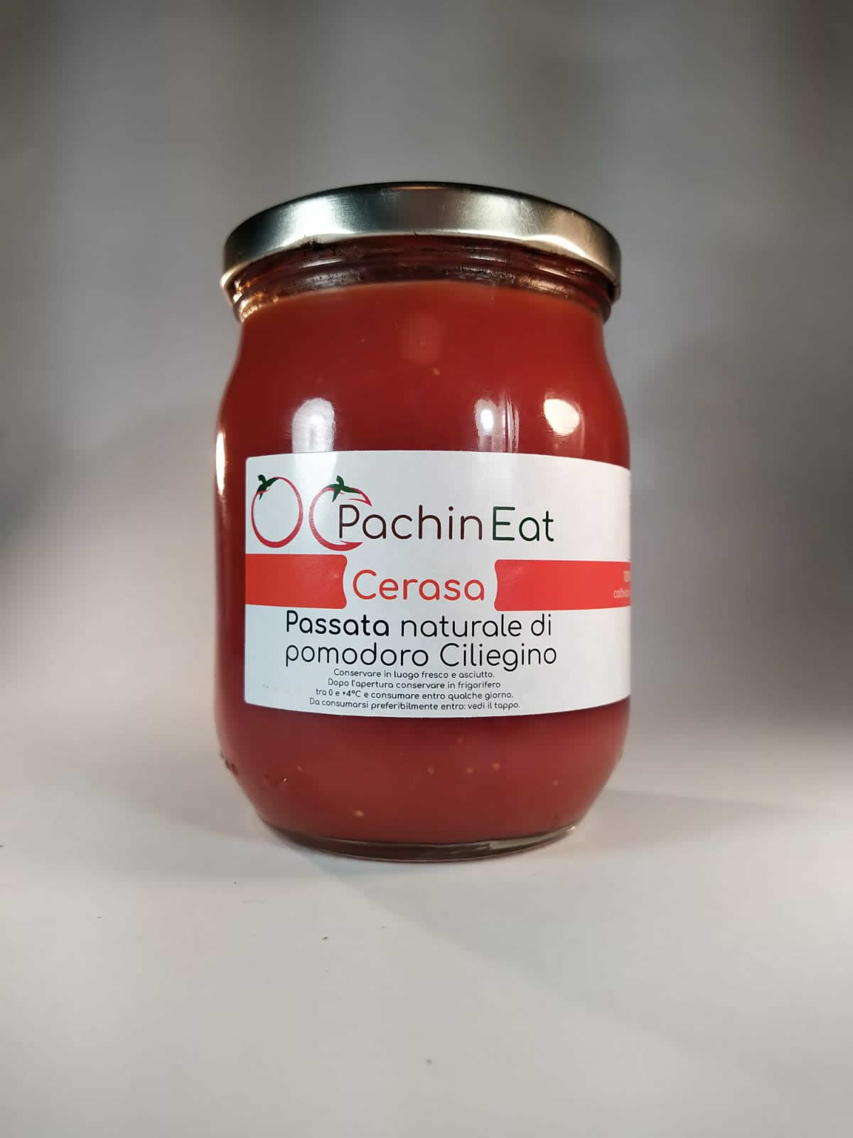 Passata naturale di Ciliegino in vaso da 580 ml