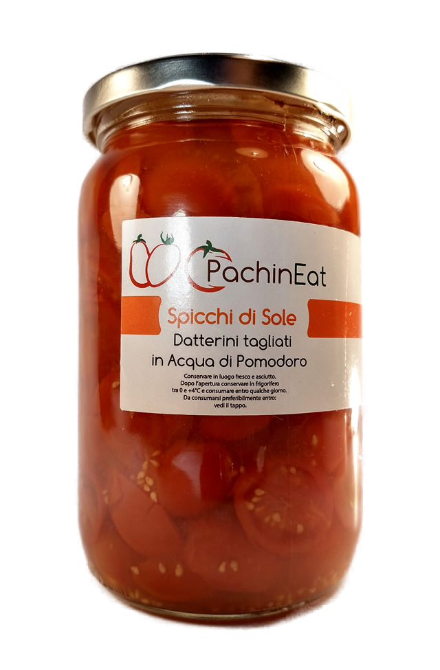 Spicchi di Sole - Datterini tagliati in acqua di pomodoro